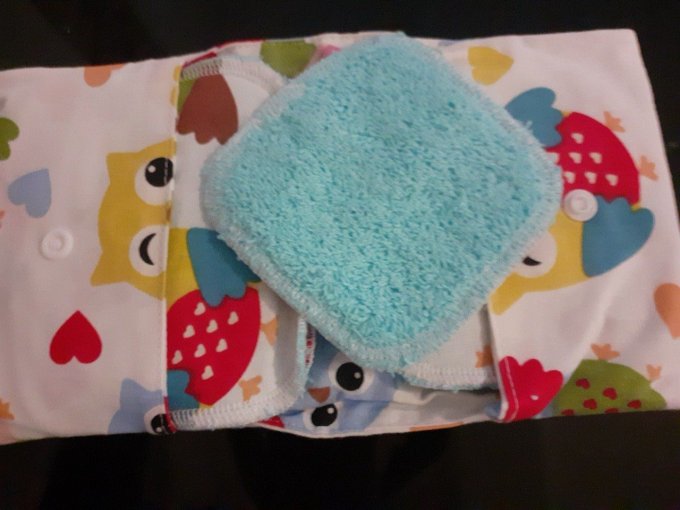 Pochette nomade avec lingettes et cotons lavables 